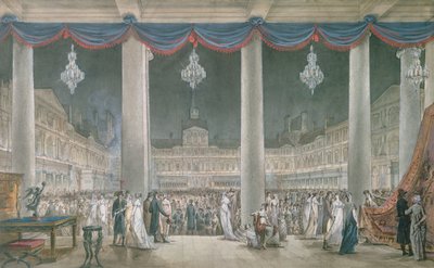 Ausstellung der Industrieprodukte im Innenhof des Louvre im Jahr 1801 von French School